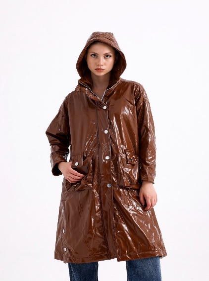 Waterproof Hoodıe Mıdı Raincoat