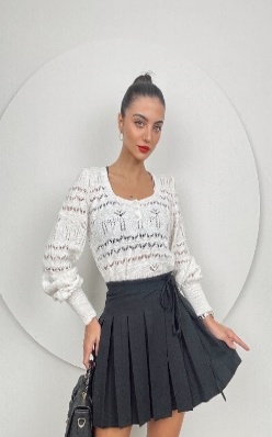 Long Sleeve White Pearl Top