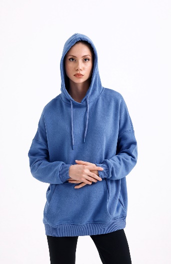 Women Blue Hoodie
