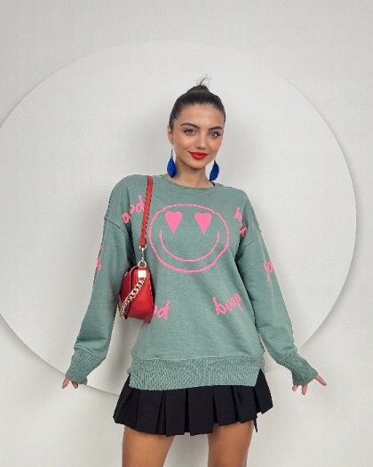 Mint Green Round Neck Woman Sports Jersey