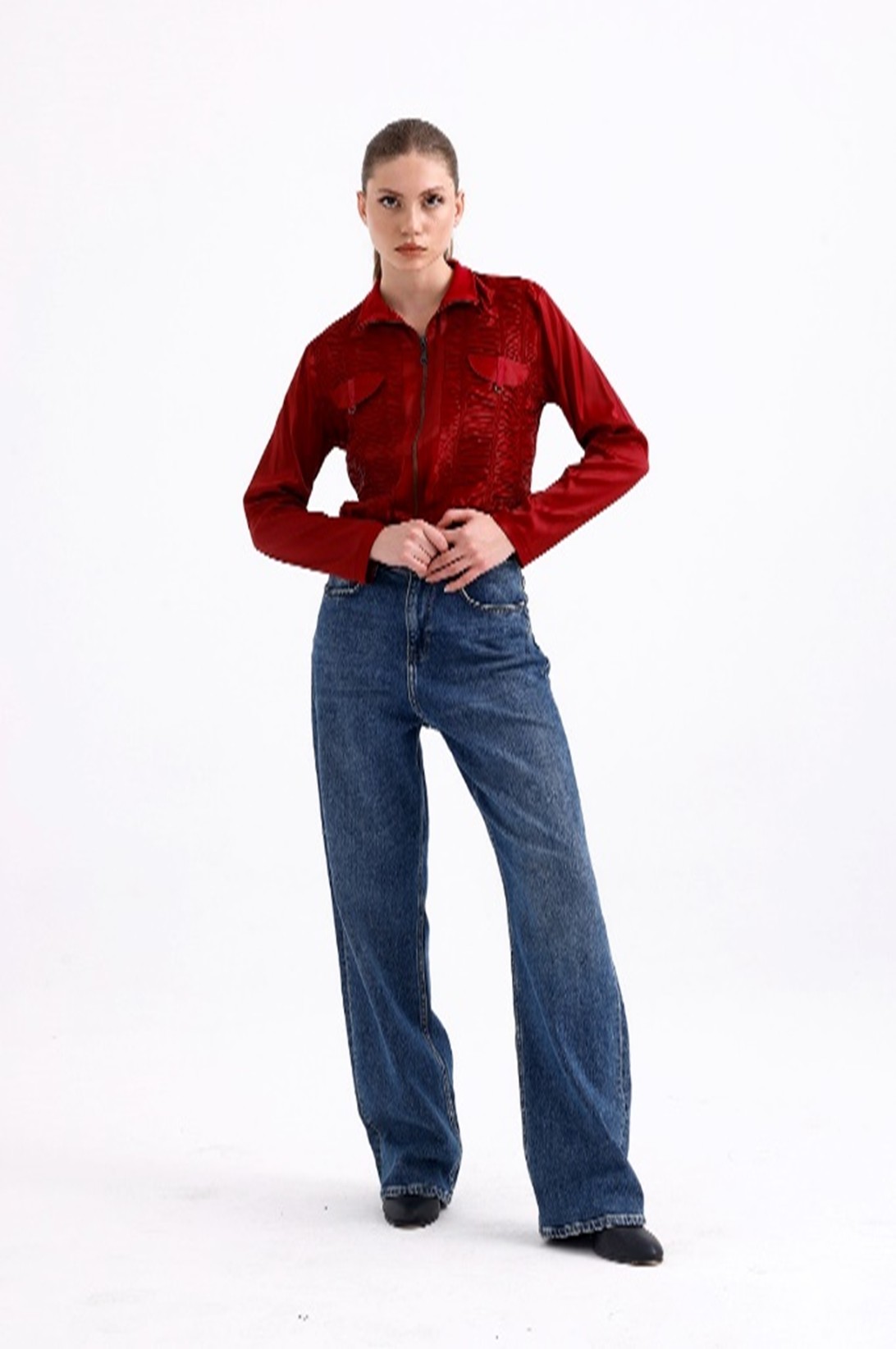 Gaugİng On Front Zip Jacket